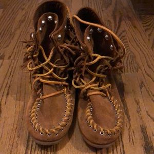 Rebecca Minkoff x Minnetonka Collab Moccasin Boots